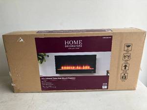 lot 25 image: Home Decorators Collection 42 in. Wall Mount Electric Fireplace in Black