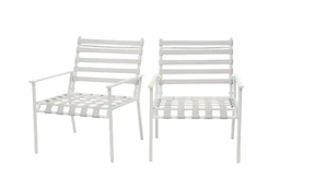 lot 20 image: StyleWell Mix and Match Grand Marina Metal Outdoor Dining Chair Set (2-Pack)