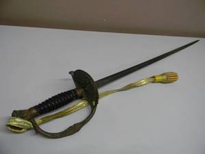 lot 1 image: RARE VINTAGE  ANTIQUE - US Civil War Model 1860 Staff & Field Sword wScabbard - FANTASTIC PIECE - NICE - APPROX 36.5 - SEE PICTURES