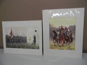 lot 13 image: 2 Art Pieces Longstreet At Gettysburg & Steady, Boys, Steady By Mort Kunstler - GREAT PIECES - VERY NICE - APPROX 21 By 16 - SEE PICTURES