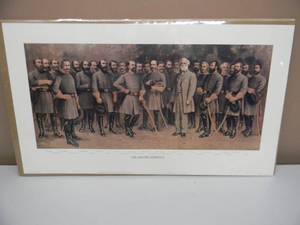 lot 15 image: Art Piece Lee And His Generals By G.B. Matthews - COOL PIECE - VERY NICE - APPROX 26 By 15 - SEE PICTURES