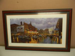 lot 33 image: Signed Numbered & Framed Art Piece American Classicsl By Dave Barnhouse #1229 of 1950 - FANTASTIC PIECE - VERY NICE - APPROX 39 By 24 - SEE PICTURES