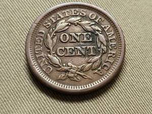 lot 08 image: 1847 US BRAIDED HAIR LARGE CENT