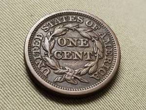 lot 09 image: 1848 US BRAIDED HAIR LARGE CENT