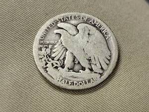 lot 13 image: 1917-D REV WALKING LIBERTY HALF DOLLAR