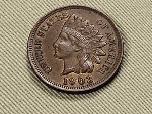 lot 36 image: 1903 INDIAN HEAD CENT FULL LIBERTY