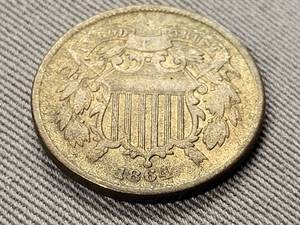 lot 86 image: 1864 US TWO CENT PIECE