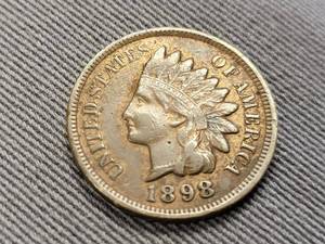 lot 103 image: 1898 INDIAN HEAD CENT FULL LIBERTY