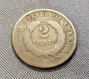 lot 118 image: 1868 US TWO CENT PIECE