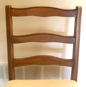 Wooden Chair with Upholstered Seat