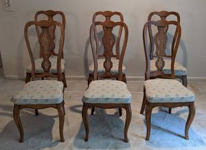 Cane Backed Dining Chair Set