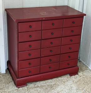 Red Painted Dresser