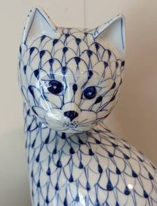 Andrea Sadek Porcelain Cat and Rabbit Figurines