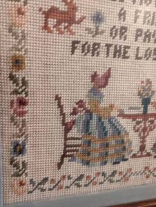 Framed Friendship Sampler Cross Stitch