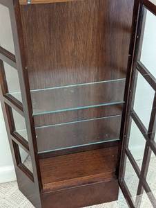 Vintage Wood Wall Display Cabinet