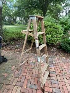 6 Foot Davidson Wooden Step Ladder