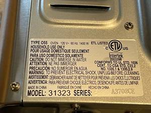 Oster Turbo Convection Oven Model 31323