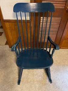 Vintage Wooden Spindle Rocker