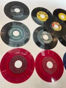 Vintage 45 Lot with 5 Translucent Records