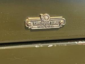 Vintage Metal Rolling Remington Rand Desk