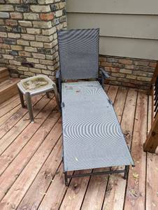 Patio Lounge Chair and Side Table