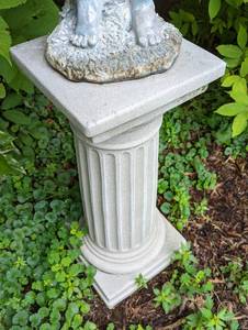 Resin Garden Sculpture and Pedestal