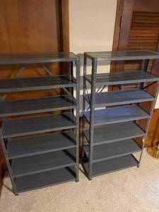 2 Metal 7 Shelf Storage Racks