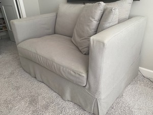 Crate and Barrel Willow II Slipcovered Twin Sleeper