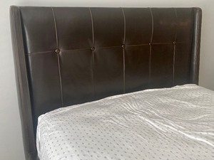 Gorgeous Crate and Barrel Leather Bed Frame
