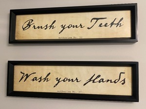 Pottery Barn Trio of Fun Motherism Sayings