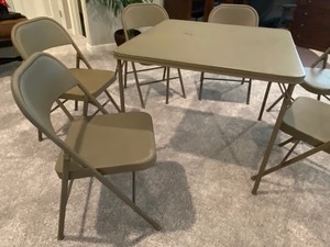 Card Table and Six Chairs
