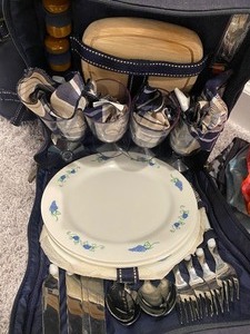 Picnic Basket and Assorted Packit Lunch Bags