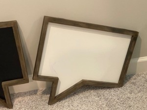 Two Fun Pottery Barn Kids Caption Wood Framed Chalkboard and White Erase Boards