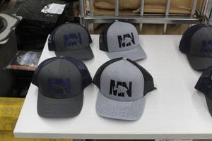 Lot of (4) Richardson MN Fish Adjustable Sportsman Cap