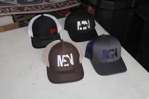 Lot of (4) Richardson MN Fish Adjustable Sportsman Cap