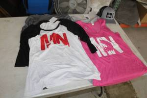 Lot of (5) Size Large Womens MN BirdFish Sports Apparel - Tank Top, Short Sleeve T-shirt (x3), Sportsman Cap