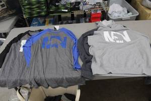 Lot of (3) MN Fish Sports Apparel - Long Sleeve T-Shirt Size Large, Long Sleeve T-shirt Size XL, Hooded Sweatshirt Size XL