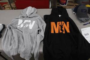 Lot of (2) Size Large MN FishDeer Pullover Hooded Sweatshirt