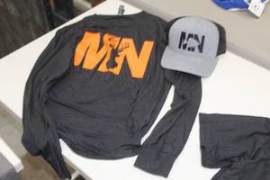 Lot of (2) Size Small MN DeerFish Sports Apparel - Short Sleeve T-Shirt, Sportsman Cap