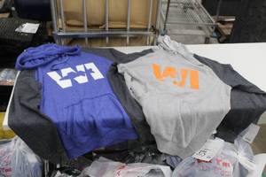 Lot of (2) Size Large WI FishDeer Pullover Hooded Sweatshirt