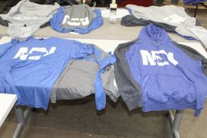 Lot of (3) MN Fish Sports Apparel - Long Sleeve T-shirt (x2), Hooded Sweatshirt (x1)