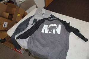 Lot of (2) Size Large MN Fish Sports Apparel - Long Sleeve T-Shirt, Hooded Sweatshirt
