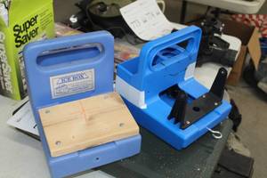 lot 768 image: Lot of (2) Dave Genz Ice Box Plastic Ice Fishing Depth Finder Caddy