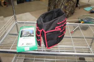 lot 766 image: Husky Soft-Side Tool Organizer Bag, Oxboro Outdoors Electronic Screen Sun Shield (in package)