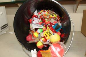 lot 846 image: Lot of (One 5-Gallon Bucket) Fishing Bobbers