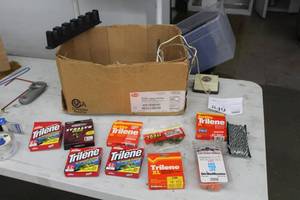 lot 849 image: Lot of (1 Box) Misc. Fishing Gear - Fishing Line, Bait, Bobbers,