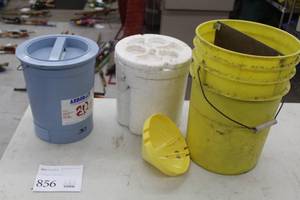 lot 856 image: Lot of (3) Bait Buckets