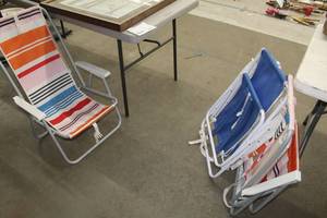 lot 888 image: Lot of (3) Backpack Chairs