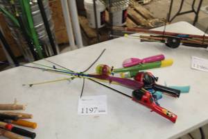 lot 1197 image: Lot of (6) Childrens Ice Fishing Poles