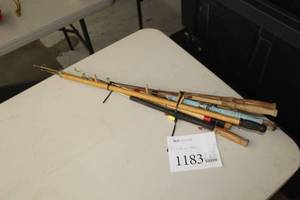 lot 1183 image: Lot of (10) Ice Fishing Poles